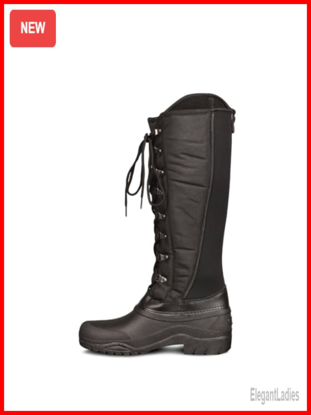 Winter Equestrian Riding Boots Water-Repellent Teflon TPR Sole Knee-High